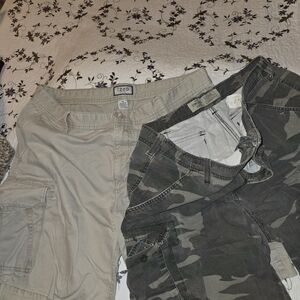 IZOD Cargo Shorts and Camouflage Pants